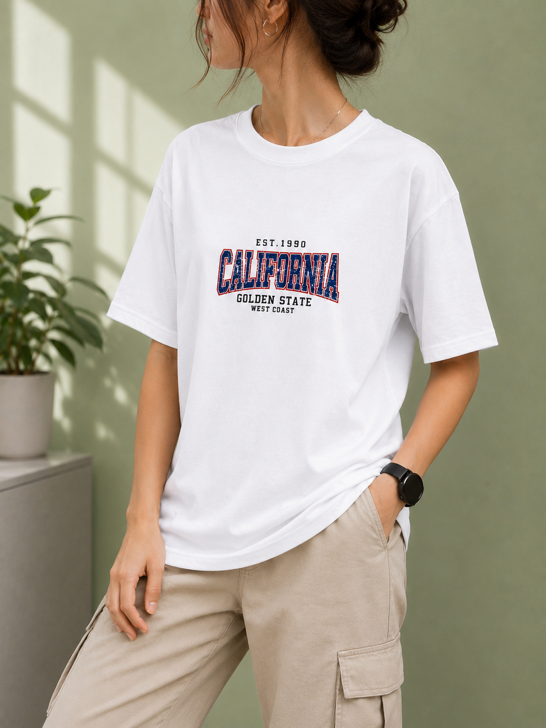 Zorin Wear California Drop Shoulder Graphic Tshirt | 210 GSM Cotton Lycra | Bio-Washed | Unisex