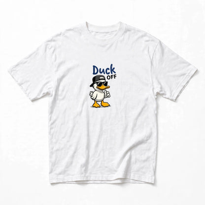 Zorin Wear Duck Off Graphic Drop Shoulder Tshirt | 210 GSM Cotton Lycra | Bio-Washed | Unisex
