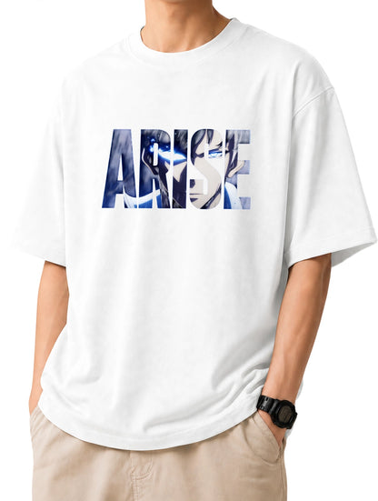 Zorin Wear Arise Drop Shoulder Graphic Tshirt | 210 GSM Cotton Lycra | Bio-Washed | Unisex